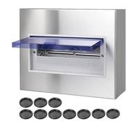 CHENGPI Scatola Elettrica da Esterno in Acciaio Inox 304,Scatola di Distribuzione,Scatola Elettrica Impermeabile,Quadro Elettrico Esterno a Montaggio Superficiale 12 Moduli