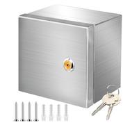 CHENGPI Scatola Elettrica da Parete, Acciaio inox 304 Scatola Elettrica da Esterno, Quadro Elettrico con Serratura, Scatola di Giunzione Fuori Impermeabile 160 * 130 * 120MM