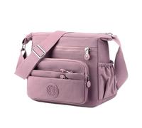 chengshao Borsa a tracolla chic in nylon leggero for donna, regolabile, design multitasche for viaggi, shopping, appuntamenti e scuola(Elegant Purple)