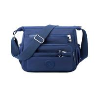 chengshao Borsa a tracolla chic in nylon leggero for donna, regolabile, design multitasche for viaggi, shopping, appuntamenti e scuola(Blue)