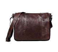 chengshao Borsa a tracolla Class in vera pelle cerata a olio da uomo Messenger con a for il tempo libero(Style 1 Brown)
