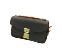 chengshao Borsa da postino presbite Piccola borsa a tracolla casual con catena in pelle retrò e Joker quadrato