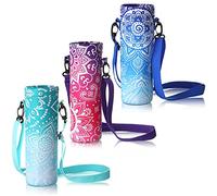 CHENGU Confezione da 3 borse portabottiglie in neoprene da 708,7 g, con tracolla regolabile, portabottiglie per adulti, sport, palestra, escursionismo, campeggio, passeggiate, Come mostrato, Stile