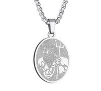 Chengxun Olympus Dodici Dei - Collana Poseidone Donna Uomo Mitologia Greca Gioielli Antico Simbolo Greco Pagano Collana Collana Protettiva Talismano Regali, Acciaio inossidabile, Nessuna pietra