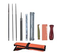 ChengyuWei 10Pcs Chaw ener File Set, Chain Saw Teeth ening Tool Kit with Handle, y Steel Files for Woodw And Home Use, Includes STO And Multiple Sizes