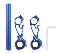 ChengyuWei Estensore per manubrio di bicicletta da 20 cm, supporto di estensione in lega di alluminio per manubrio di bicicletta, montaggio a doppio vite per porta-telefono, luce e orologio; (Blu)