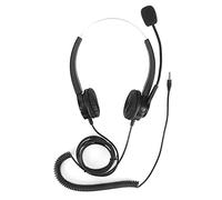 ChengyuWei Telephone Headset, Business Call Center Headset, Wired Headset with Noise Cancelling Microphone, 330° Rotating Earmuffs for Landline Desktop Phones, Lightweight (VH500D-3.5 (Bino-ear))