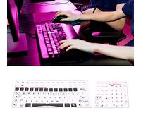 ChengyuWei Universal Matte Keyboard Stickers for Desktop Computer Mechanical Gaming - - Replacement for 84-108 Keys