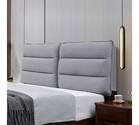 CHENGZ Cuscini da Lettura Cuscini Copri Testiera Comodino Schienale Matrimoniale Imbottita Tessuto in Imitazione Cashmere Cuscino Testata Copripolvere Lavabile,Gray-180x60x10cm