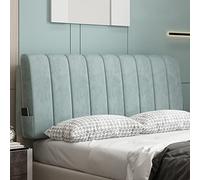 CHENGZ Nordico Cuscini da Lettura Comodino Schienale Cuscino Testiera Imbottita Matrimoniale Copri Testata Letto Velluto Cuscini Testata Borsa Morbida Lavabile,Green-150×50×8cm