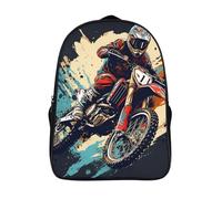 ChengzeTCo Motocross Zaino Per Bambini - Zaino Asilo Bambino Scuola Borsa Zainetto Bambina Idee Regalo Per Ragazza E Ragazzo Per Compleanno,Nuovo Semestre,Viaggi 40x28x16cm