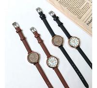 CHENHAN Moda Retro Brown Women Watches Watches Qualities Piccole signore orologi da polso vintage bracciale vintage orologio in pelle vintage per donne (Color : Blue)