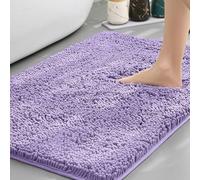 Chenille Bath Mat Super Absorbent Bathroom Rug With TPR Non-Slip Backing, Thick Soft Carpet For Shower Floor(Purple,50 * 80cm/19.7 * 31.5in)