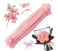 Chenille Pipe Cleaners, Bendable Anti Shedding, Craft Toy Set, Soft Flexible Material, Multi Color Bouquet Wrapping for Floral Arrangements, Classroom Preschool Birthday Party Home Decor Girls Boys