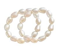 CHENINKJG 2 anelli antistress, eleganti anelli a pressione in madreperla bianca per donne, calmante Fidget Ring per la gestione dell'ansia e la concentrazione (bianco)