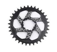 CHENJIAHAO Corona Bici Guarnitura for Bicicletta Corona for Bici in Lega di Alluminio 3mm 6mm Offset Corona Ovale Rotonda guarnitura MTB Monocorona MTB(32T,Black Round_6MM Offset)