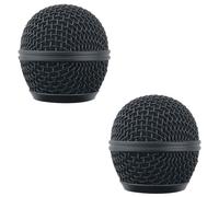 CHENJIN 2 PZ SM58 Nero Metallo Microfono Griglia Testa di Ricambio Stile Microfono Griglia Palla Built-in Schiuma Parabrezza Con Microfono Wireless Mic Griglia Copertura