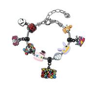 CHENJIRA The Amazing Circus Braccialetto Con Figure Carine Bracciale A Catena in Metallo Bracciale Staccabile Gioielli