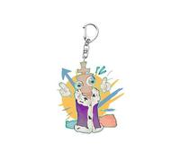 CHENJIRA The Amazing Circus Portachiavi Carino Figure Cosplay Acryl Catena Gioielli The Amazing Circus Figura Keychain (C)