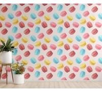 Chenlane Decalcomania Cucina Tropicale Torta Bagno Morbido Senza Attrezzi | Decalcomania murale decorativa dal rendering realistico. Formato: 45x200 cm. Atmosfera Tropicale e Torta per Cucina.