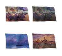 Chenlane Tovaglietta Inter sotto Piatto Colazione Fiaba Cartone Animato Carino Sottopiatti E Sottobicchieri Tovaglietta Lino 32x42cm（4Pcs）