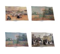 Chenlane Tovaglietta Lunga Sottopiatti E Sottobicchieri Coordinati Fiaba Cartone Animato Carino Tovaglietta Merenda Scuola Cotone Tovagliette Tavola 21x32cm(4Pcs)