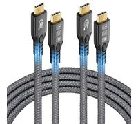 CHENLENIC Cavo USB C 3.2 Gen2x2 20Gbps,2PCS Type C 4K@60Hz UHD Video 5A/240W PD3.1 Fast Charge Cord with E-Marker Compatible with Thunderbolt 3/4 for iPhone 15Pro MacBook (2, 2PCS USB C 20G 240W 2M)