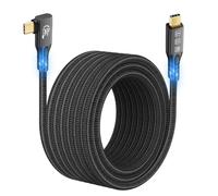 CHENLENIC Cavo USB C 3.2 Gen2x2 20Gbps, Cavo USB C 4K@60Hz UHD Video 90Gradi 5A/240W PD3.1 Ricarica Rapida con E-Marker Compatibile con Thunderbolt 3/4 (90D 20G 240W 3M)