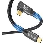 CHENLENIC Cavo USB4, con cavo Thunderbolt 4, cavo di ricarica da 240 W, cavo dati da 40 Gbps, HDR 8K @ 60Hz, cavo USB C a USB C, 90 gradi per hub, dock MacBook, M2, M3, Mac SSD