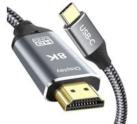 CHENLENIC USB C to HDMI 2.1 Cable, 8K@60Hz 4K@144Hz,Thunderbolt 4/5 TB HDMI,Type C Compatible with MacBook Pro M4,M3, iPad, iPhone 16Pro, Support HDCP 2.3 & HDR10, High Speed 48Gbps, Gaming Monitor
