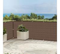 CHENMIAO Frangivisto Balcone 220 x 500 cm Anti-UV Frangivento Privacy Telo Copribalcone con Fascetta Resistente alle Intemperie per Terrazza Recinzione Exterieur, Marrone
