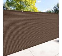 CHENMIAO Rete Ombreggiante 150 x 280 cm Protezione Privacy Protezione UV Copri Balcone, Protettivi Schermo con Occhielli Corde e Fascetta HDPE 180G M² per Giardino Terrazza Esterno, Marrone