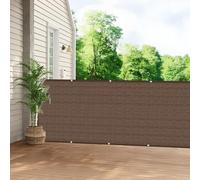 CHENMIAO Rete Ombreggiante 190 x 500 cm Anti-UV Frangivento Privacy Telo Copertura con Occhielli Corde e Fascetta HDPE 180G M² per Terrazza Recinzione Exterieur, Marrone