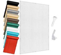 CHENMIAO Telo Balcone Ringhiera 190 x 500 cm Protezione Privacy Protezione UV Schermo Privacy Balcone con Occhielli Corde e Fascetta HDPE 180G M² per Terrazza Recinzione Exterieur, Bianco