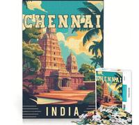 Chennai in India Puzzle da 1000 pezzi per adolescenti | Regalo di compleanno educativo per rafforzare l'amore tra le coppie 52x38cm