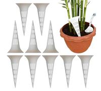 CHENNAN 10 pezzi Paletti per Acqua per Piante per irrigazione delle Radici, Aeratori per radici delle piante, Bastoncini per l'irrigazione delle radici delle piante per piante e fiori in vaso (Bianco)