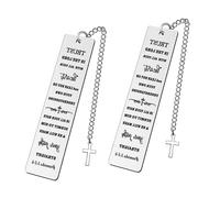 CHENNAN 2 Segnalibri con Versetti Biblici e Catena - Segnalibri Cristiano Ispirato per gli Amanti della Lettura