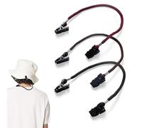CHENNAN 3 pezzi Fermi per Cappelli con Cordino, Clip per Cappello Corda per Occhiali, Clip Antivento per Cappello, Clip per Cappello Anti-Smarrimento per Pesca,Escursionismo,Campeggio,Viaggi (A)