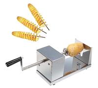 chennnls Affettatrice a spirale in acciaio inox, per patate e mele, con manico antiscivolo, per cetrioli, carote, verdure, tartado