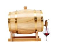 chennnls Botte di vino in legno da 3L/5L con supporto, rubinetto, botte di quercia per vino, whisky e grappa (3L)