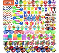 Chennyfun 120 Pezzi Giocattoli Gadget Festa Compleanno, Favors Borse Filler Riempitivi di Pinata Giocattoli per Bambini, Premi in Classe, Premi Carnevale, Regalo Festa Compleanno per Bambini e Bambine
