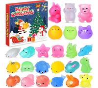Chennyfun 2024 Natale Mochi Squeeze Toys Calendario dell'Avvento per Bambini,24 Giorni Calendario dell'Avvento Giocattolo Mini Squishy Toys Calendario dell'Avvento,Regalo per Ragazzi Ragazze Bambini