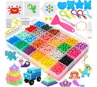 Chennyfun 3000 PCS Perline a Fusione Mini 5mm 24 Colori, per Il Tempo Libero Creativo Accessori Artigianali Fai Set, Bambini Fai da Te Artigianato Progetto Giocattoli Educativi