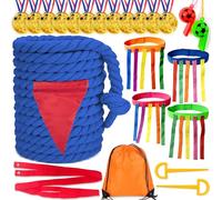 Chennyfun 6m Fune Tiro alla Fune, Gioco di Corda per Tiro alla Fune, Giochi all'aperto per Bambini Adulti, Corda di Cotone per Tiro alla Fune, Catch Tail Game Belts, Giochi di Squadra all'aperto