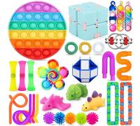 Chennyfun Fidget Toy Set, 30 Pezzi Fidget Toys Pack, Mini Squeeze Toys Cubo Magico Giochi Sensoriali Anti Ansia e Stress è Adatta per Adulti e Bambini, può Essere Usata Come Regali per Feste