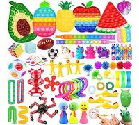 Chennyfun Fidget Toy Set, 62 Pezzi Fidget Toys Pack,Anguria Mela Kiwi Fidget Toys Set Giochi Sensoriali Anti Ansia e Stress è Adatta per Adulti e Bambini, può Essere Usata Come Regali per Feste