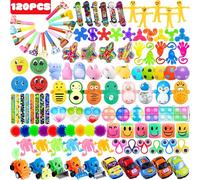 Chennyfun Giocattoli Gadget Festa Compleanno Bambini, 120 Pezzi Pinata Assortiti Regalo, Riempimento di Borse Regalo, Bambini Regalini Premi Accessori per Carnevale Halloween Natale Easter