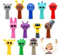 Chennyfun Sprunki Action Figures, 12 Pezzi Colorate Figure Toys, Giocattolo Sprunki Figure di Cartoni, Sprunki Character Sculpture per Appassionati di Giochi, Sprunki da Collezione Regali per Bambini