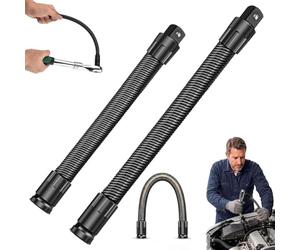 CHENRI Prolunga per albero flessibile da 1/2", estensione a cricchetto per albero in acciaio a molla e estensore per chiave, barra di estensione flessibile, asta di collegamento per chiave elettrica