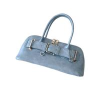 Chenxi Studio Borsa a tracolla da donna borsa a tracolla alla moda in pelle PU borsa all-matching bowling elegante messaggeri donna borsa a tracolla in pelle PU moda shopping a tracolla, Blu, One Size